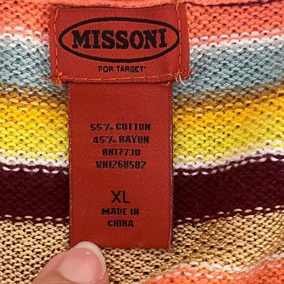 Missoni For Target Girls Colorful Striped Button Front Cardigan Size XL - Picture 5 of 6